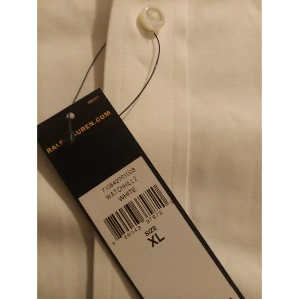 NWT Polo Ralph Lauren Watch Hill 2 White Long Sleeve Button Up Dress Shirt Mens